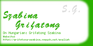 szabina grifatong business card